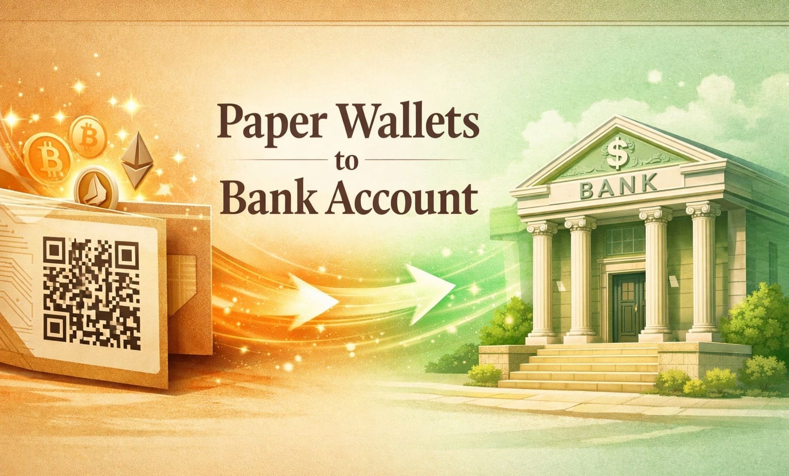 How to Transfer Crypto currency from a Paper Wallet to a Bank Account Safely